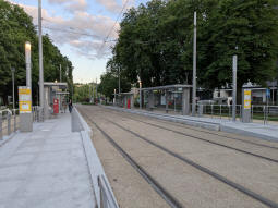 The platforms from the southwest-bound side