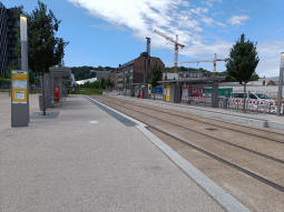 The stop from the northeast-bound side