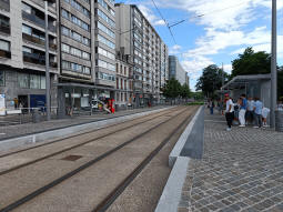 The platforms from the southwest-bound side