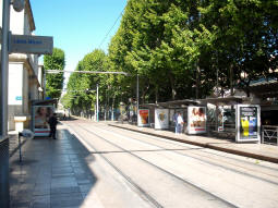 The platforms from the one for trams to Odysseum