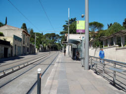 The platform for trams to Juvignac