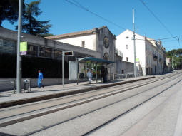 The platform for trams to Lattes Centre and P�rols - �tang de l'Or