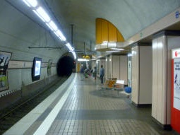 The platform for trams to Schlo� Str�nkede