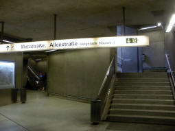 Exits at the eastern end