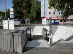 One of the entrances, with the lift entrance in the background