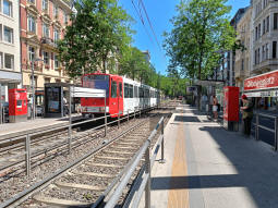 East- and westbound platforms from the former