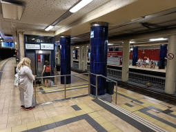 The platforms from the northeast-bound: (left to right) northwest-bound, southbound, southwest-bound