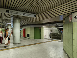 Access to the southbound platform from the eastbound