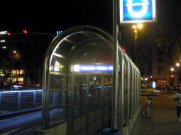 An incline lift entrance