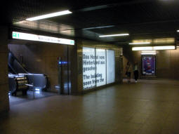 The exits from the underground station to the surface platforms (north- and southbound)