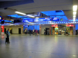 By the platforms in the northern concourse