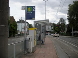 The platform for trams to Frintrop Unterstra�e