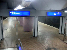Looking down to the platforms from the south-western exit