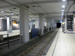 From the southbound island platform, the northbound can be seen