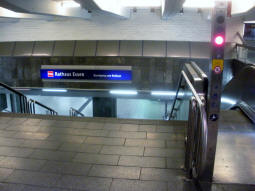 One of the entrances from street level