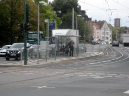 The platform for trams to Frintrop Unterstra�e