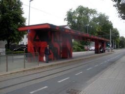 The island platform with the side for trams to Essen Hauptbahnhof and Bredeney nearest