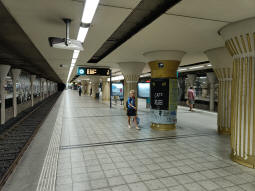 Northwest- and southeast-bound platforms from the former side