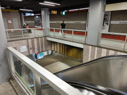 Escalators and stairs down to the westbound platforms from the southbound island platform