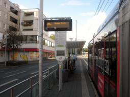 The platform for trams to Essener Stra�e, as well as various buses