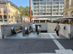 An entrance to the underground station