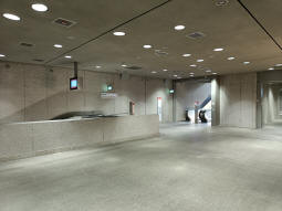 One of the ways down to the northbound (Pyramide) platform and some escalators to the street from the main concourse