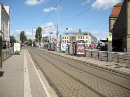 The platforms, from the platform for trams to S-Bahnhof Connewitz