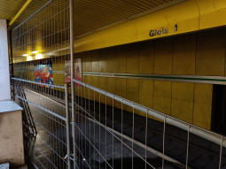 One of the abandoned outside platforms (the northbound), the tracks of which were never connected to anything to the south after building further underground lines never went ahead