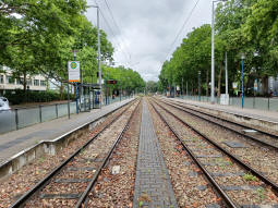 The stop facing west
