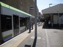 Trams platform at Wimbledon