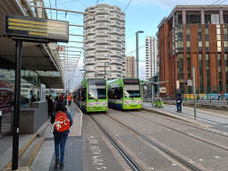 The platforms from by the main one for trams via Sandilands (the middle platform is I believe normally used only infrequently to reverse trams)
