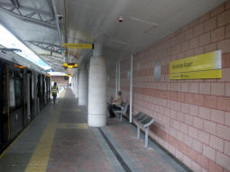Looking along the main platform towards the end of the line