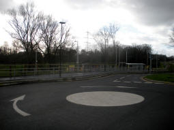 Looking across to the station