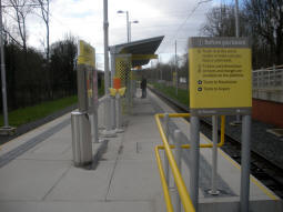 Looking along the platform