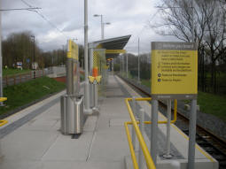 Looking along the platform
