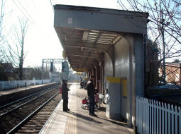 Looking along the platform from the rear car park end