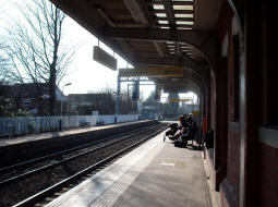 Looking towards the main entrance from the middle of the platform