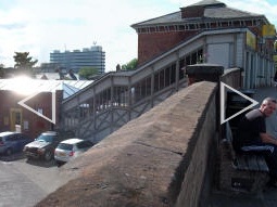 All the entrances and the car park