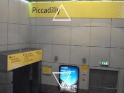 Coming down the escalator to the Departures platform (soon to be the platform for trams to Bury, Altrincham and Eccles, with the Arrivals platform the platform for trams to Droylsden)