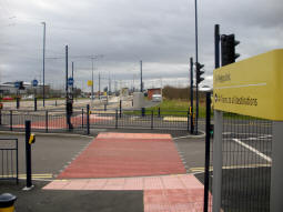 Looking across to the station from the car park