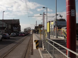 Looking to the platform for trams to Manchester from the Ashton end (thanks to Dad for this one)