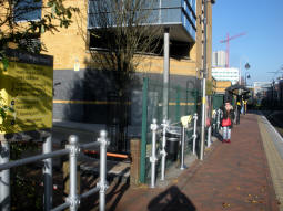 The platform for trams to Eccles and MediaCityUK