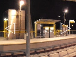Auto-stitched panorama of the platform for trams to Manchester