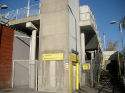 Lift and stairs to the platform for trams to Manchester