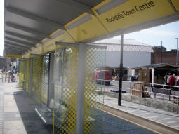 Looking along one of the platforms