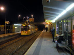 The platforms from the one for trams to East Didsbury and Manchester Airport