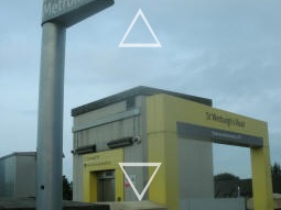 The lift and stairs entrance from St Werburgh's Road itself