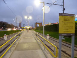 The entrance at the end of the tracks