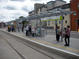 The platform for tram to Nottingham