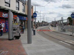 The platforms (A to Nottingham centre-right, B to Toton Lane distant far right) from by the access through to the shops, showing a couple of extra ticket machines (one of which was being looked at)